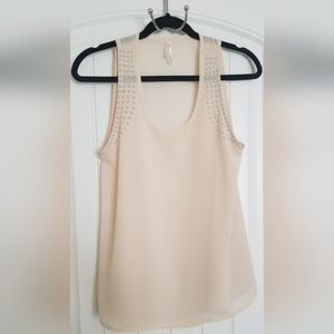 Sleeveless studded top, size small